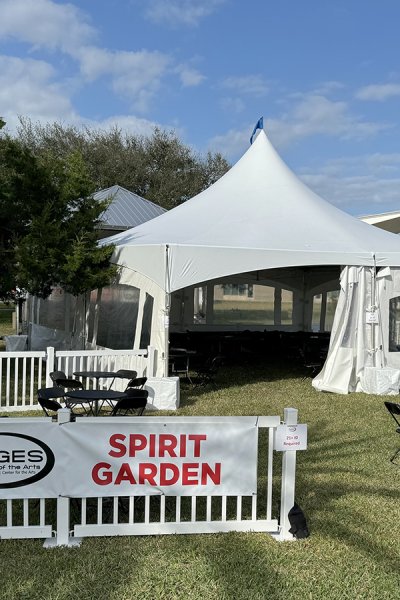 Tent with White Fence VIP Area