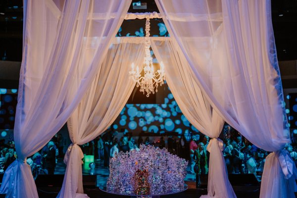 Drape: Sheer Canopy with Chandelier