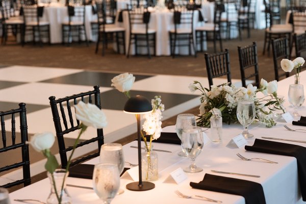 Black Chiavari Chairs & Dance Floor