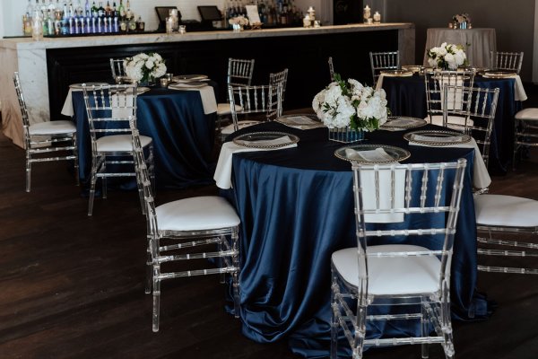 Clear Chiavari Chairs & Round Tables