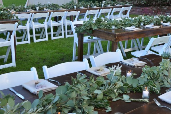 White Garden Chairs & Farm Tables