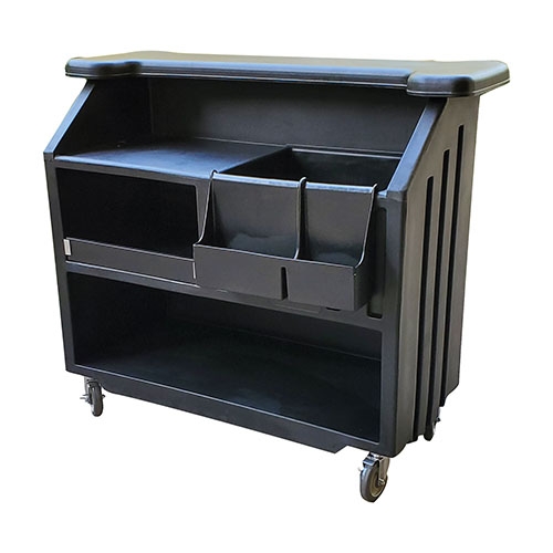 Portable Rolling Bar: Black