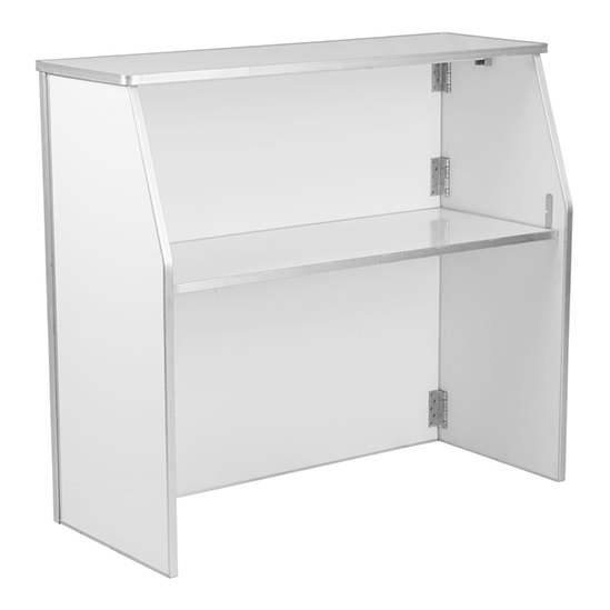 Portable Folding Bar: White 4'