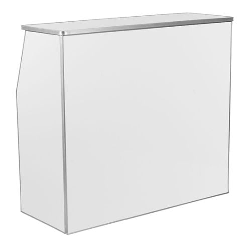Portable Folding Bar: White 4'