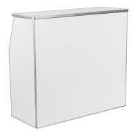 Portable Folding Bar: White 4'