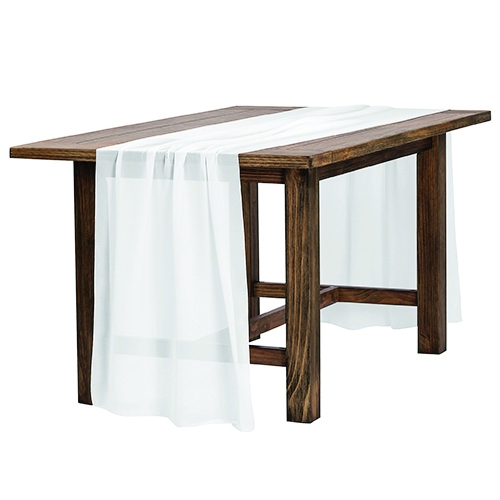 Table Runner: Chiffon White
