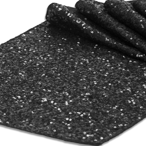 Table Runner: Glitz Sequin Black