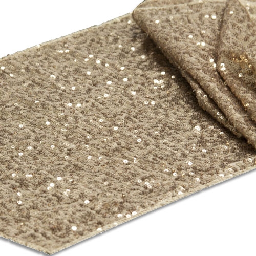 Table Runner: Glitz Sequin Champagne