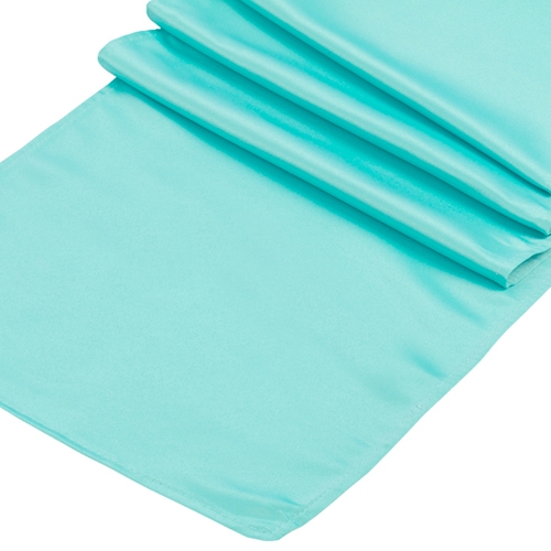 Table Runner: Lamour Satin Turquoise