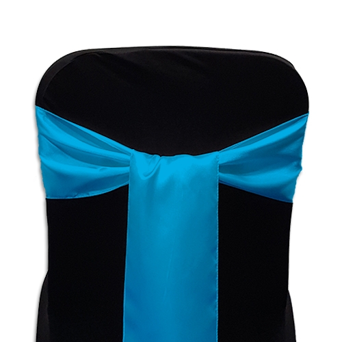Sash: Satin Caribbean Blue
