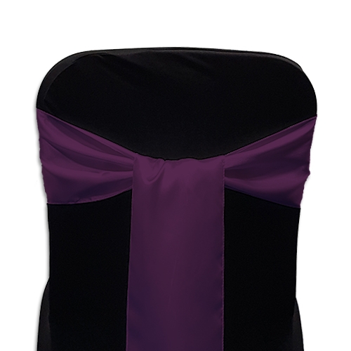 Sash: Satin Eggplant