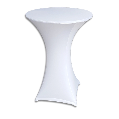 Tablecloth: 30" Round Spandex White