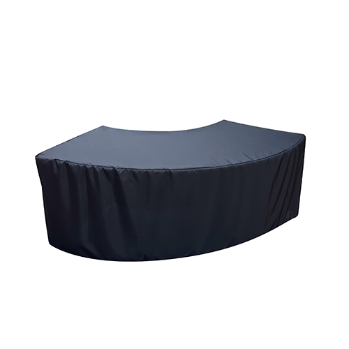 Tablecloth: 5' Serpentine: Fitted Polyester Black
