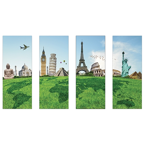 Visual Frame: World Travel 10' x 4'