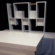 White Bar Back Shelf: Single