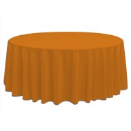 ForSale/linTablecloth132_72Round_CarrotOrangePoly_w