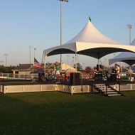 24' x 24' Vision Stage with 8' x 12' Extension & 20' x 20' Marquee Tent